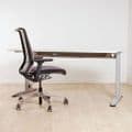 Flex | Silver Cantilever Desk | Used Cantilever Desk | Rectangular Office Desk | White Office Desk