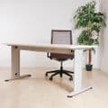 Flex | Silver Cantilever Desk | Used Cantilever Desk | Rectangular Office Desk | White Office Desk