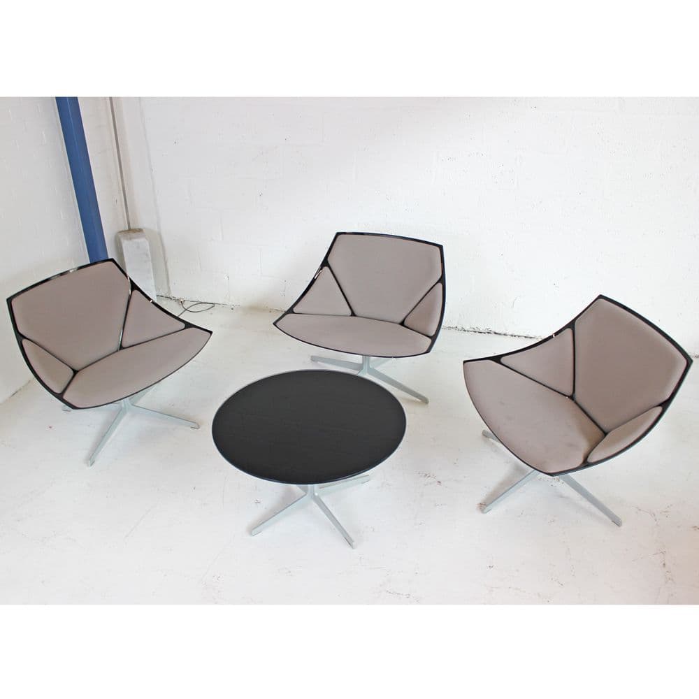Fritz Hansen Space Chairs and Coffee Table designer chairs