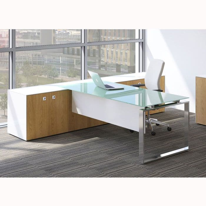 Glass Top Executive Desk glass desk desk with storage