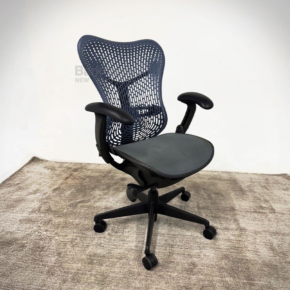 Herman Miller Mirra Chair | Blue Fog (Grey Seat) | Used Herman