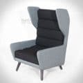 Douglas Black High Back Winged Chair| Douglas Black Winged Chair| High Back Winged Chair in Black