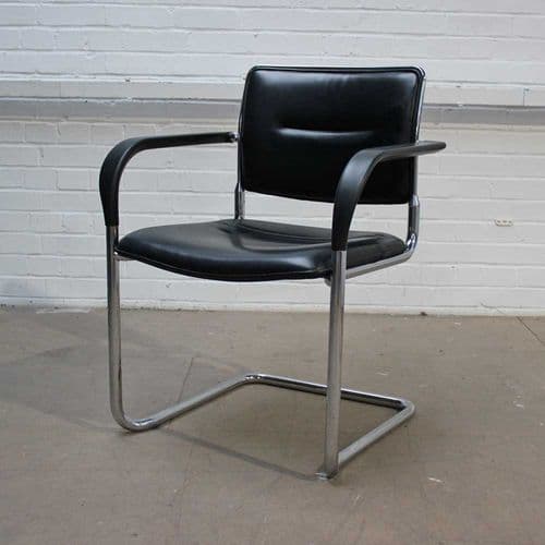 Kusch + Co. Black Leather Meeting Chairs