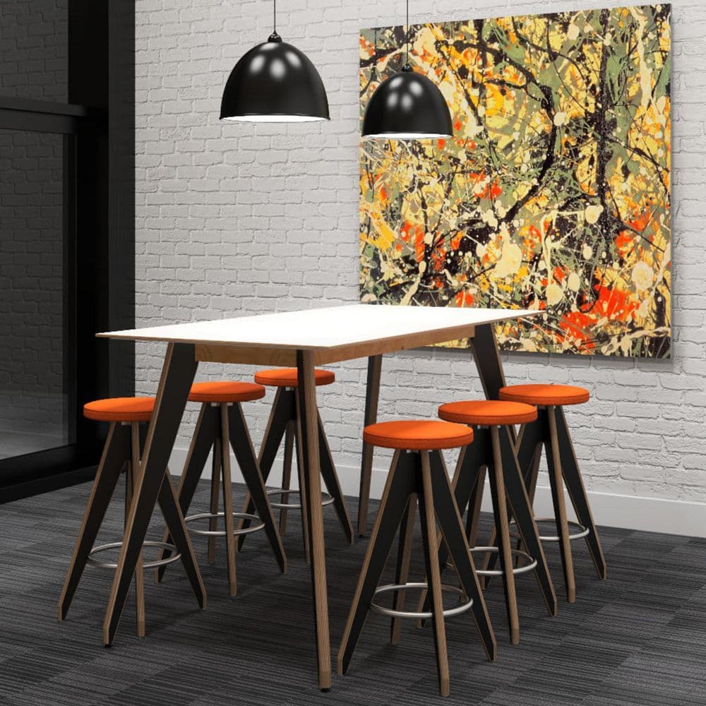 Ligni High Table | wooden canteen table | high meeting table