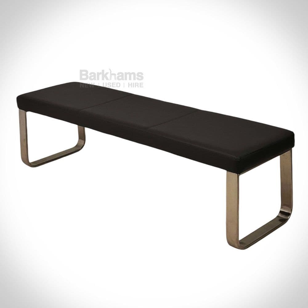 Loop Bench by Studio | Soft Seating Bench Seat with Chrome Loop Frame ...