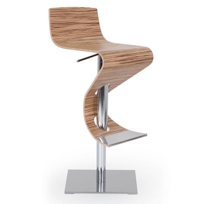 Luxury Height Adjustable Veneer Bar Stools modern bar stool funky
