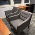 Morgan Hampton Armchair | Hampton Chair by Morgan | Grey Fabric Armchair Dining Visitor Chair