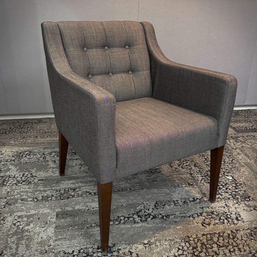 Morgan Hampton Armchair | Hampton Chair by Morgan | Grey Fabric Armchair Dining Visitor Chair