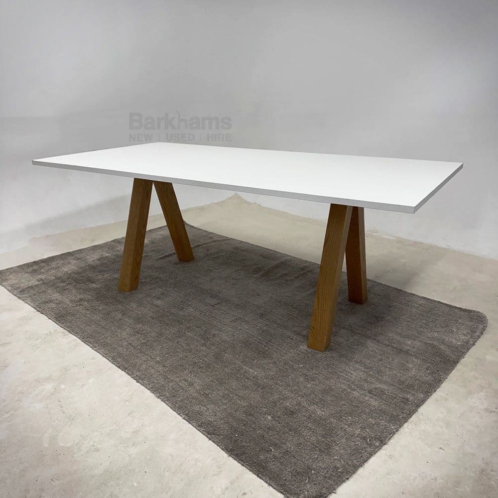 N8 Meeting Table | Used Meeting Table | White and Oak Table