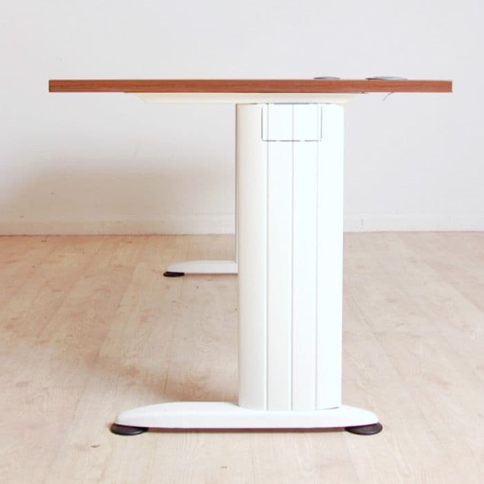 New Barkham Cantilever Desk (Walnut) rectangular desk with white