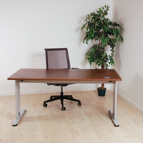 New Barkham Silver Cantilever Desk (Walnut top) 0 0