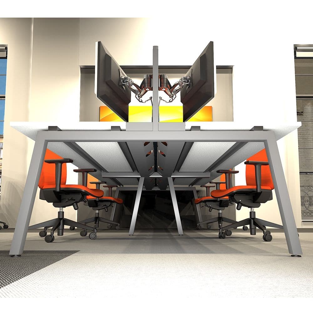 New Contemporary Bench Desk with Tool Screen and Cable Tray | desks for ...
