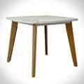 Nova Meeting Table | Refurbished Nova Meeting Table in White MFC supported by an Oak Leg Frame.