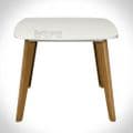 Nova Meeting Table | Refurbished Nova Meeting Table in White MFC supported by an Oak Leg Frame.