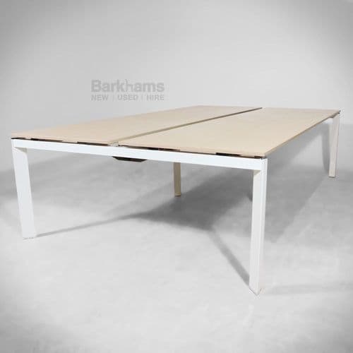 NTT 6-Person Bench Desk | Limed Oak MFC