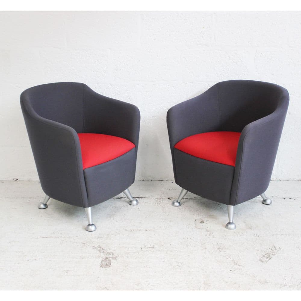 Ocee Design Solace Tub Chair Red Reception Chair Upholstered