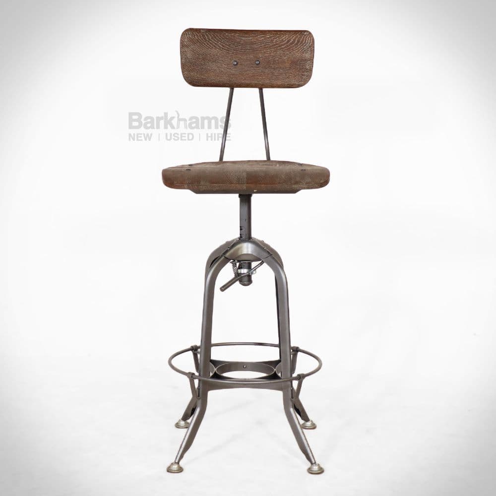 Original Vintage Adjustable Toledo Bar Stool Drafting Chair by 1stDibs