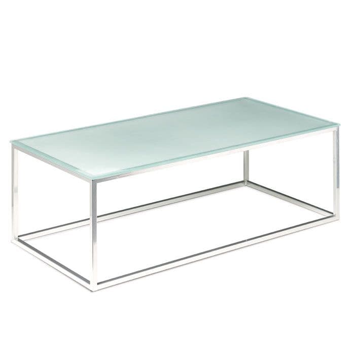 Pitch Chrome Coffee Table glass cube table waiting area cube table