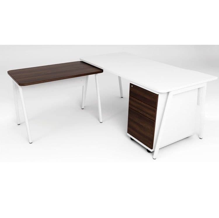 Rectangular Desk with Option for Add on Return long desks with
