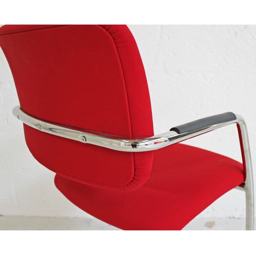 Red Cantilever Meeting Chair (Stackable) conference chair boardroom