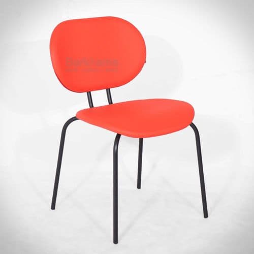 Red Upholstered Café Chair
