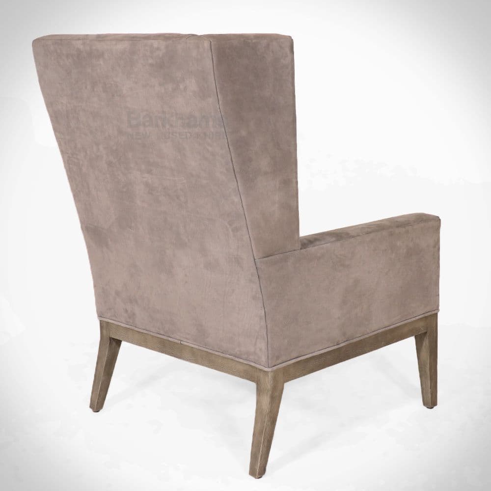Restoration Hardware High Back Suede Lounge Chair High Back Suede