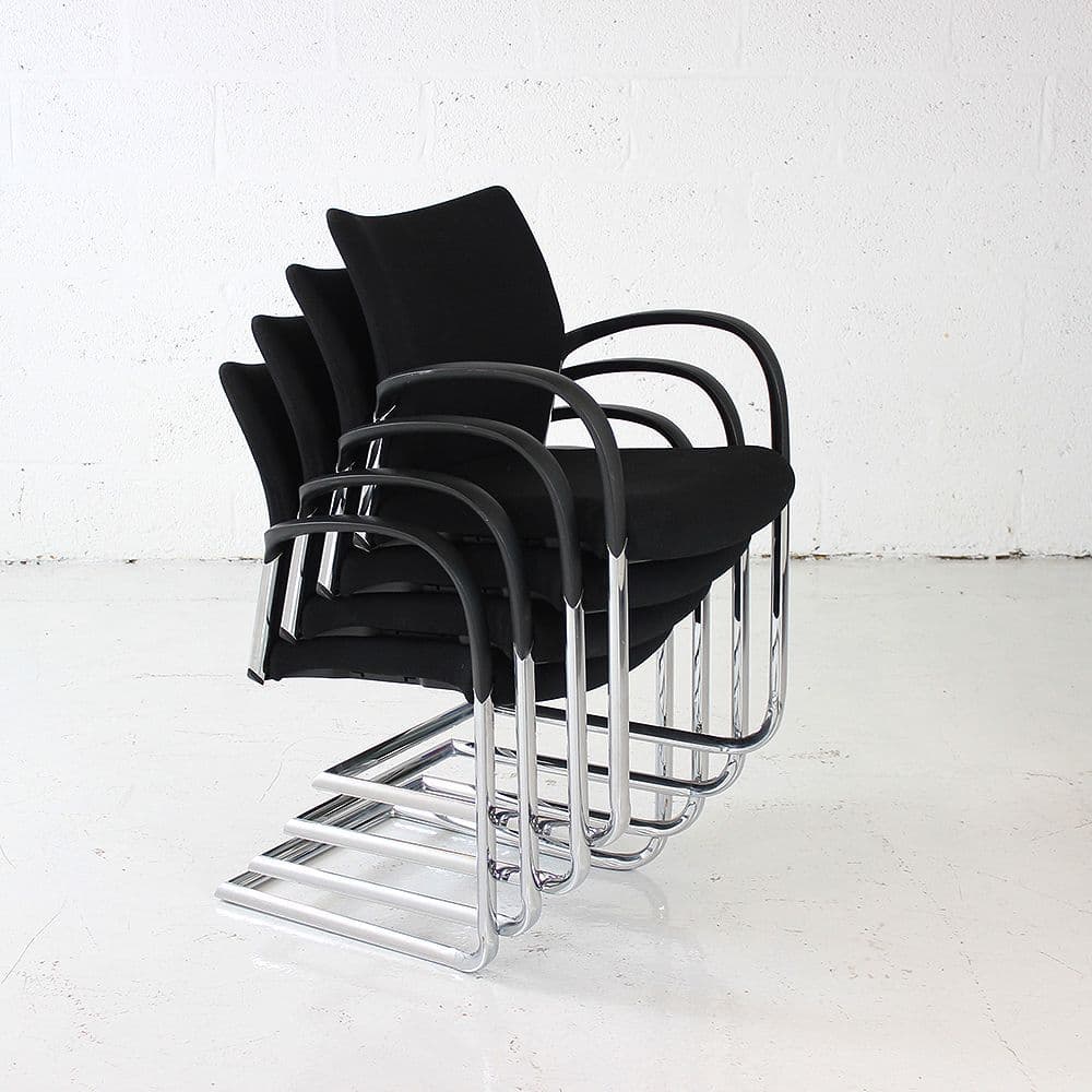 Senator Trillipse Cantilever Chair with Chrome Base chair on chrome