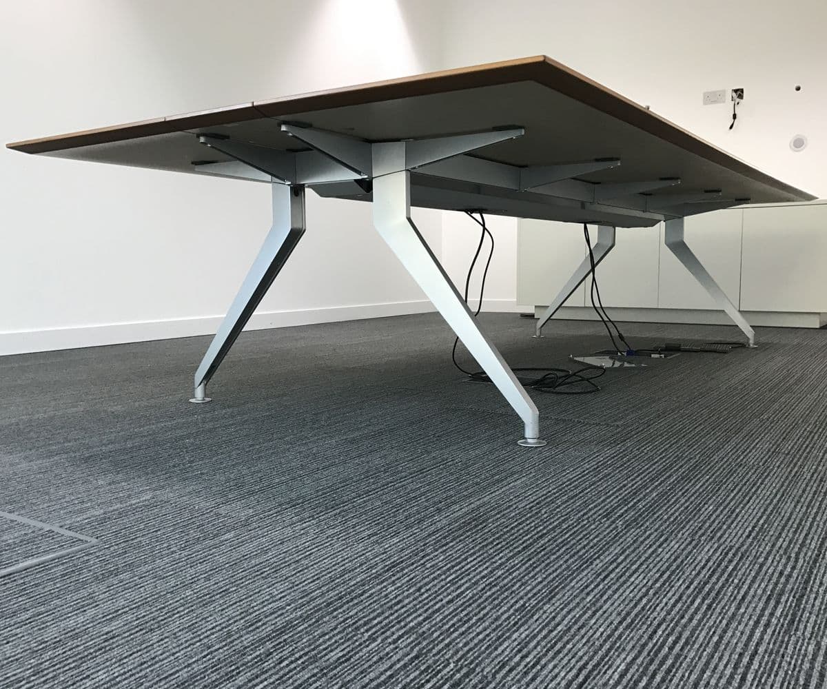 Steelcase four point eight boardroom table (3240mm x 1500mm) 12 seater meeting table walnut