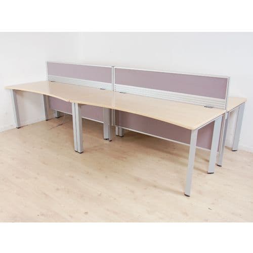 Steelcase FrameOne Desk with Maple Double Wave Top