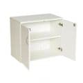 Storage Cupboard in White MFC | Double Doored Storage Unit in White with Shelves