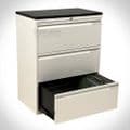 Studio 3-D Side Filer | Used Side Filer Storage Unit | White Office Storage Furniture | Studio 3 Drawer Filing Unit