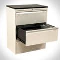 Studio 3-D Side Filer | Used Side Filer Storage Unit | White Office Storage Furniture | Studio 3 Drawer Filing Unit