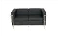 Studio Korby Sofa | New Korby Black Faux Leather Sofa | Chrome Frame Korby Sofa Studio