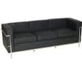 Studio Korby Sofa | New Korby Black Faux Leather Sofa | Chrome Frame Korby Sofa Studio