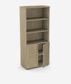 Studio Open Storage with Cupboard | New Cupboard with Bookcase Storage Unit in MFC Finish