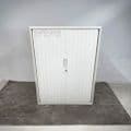 Studio Tambour Unit | Used Tambour Cupboard | Used White Office Storage Unit