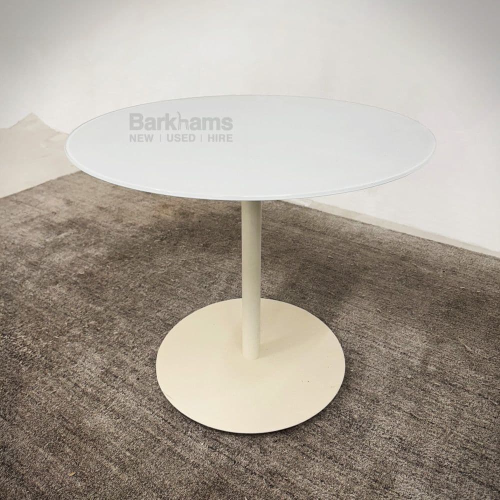 Studio Tier Meeting Table | Used Glass Meeting Table | White Glass ...