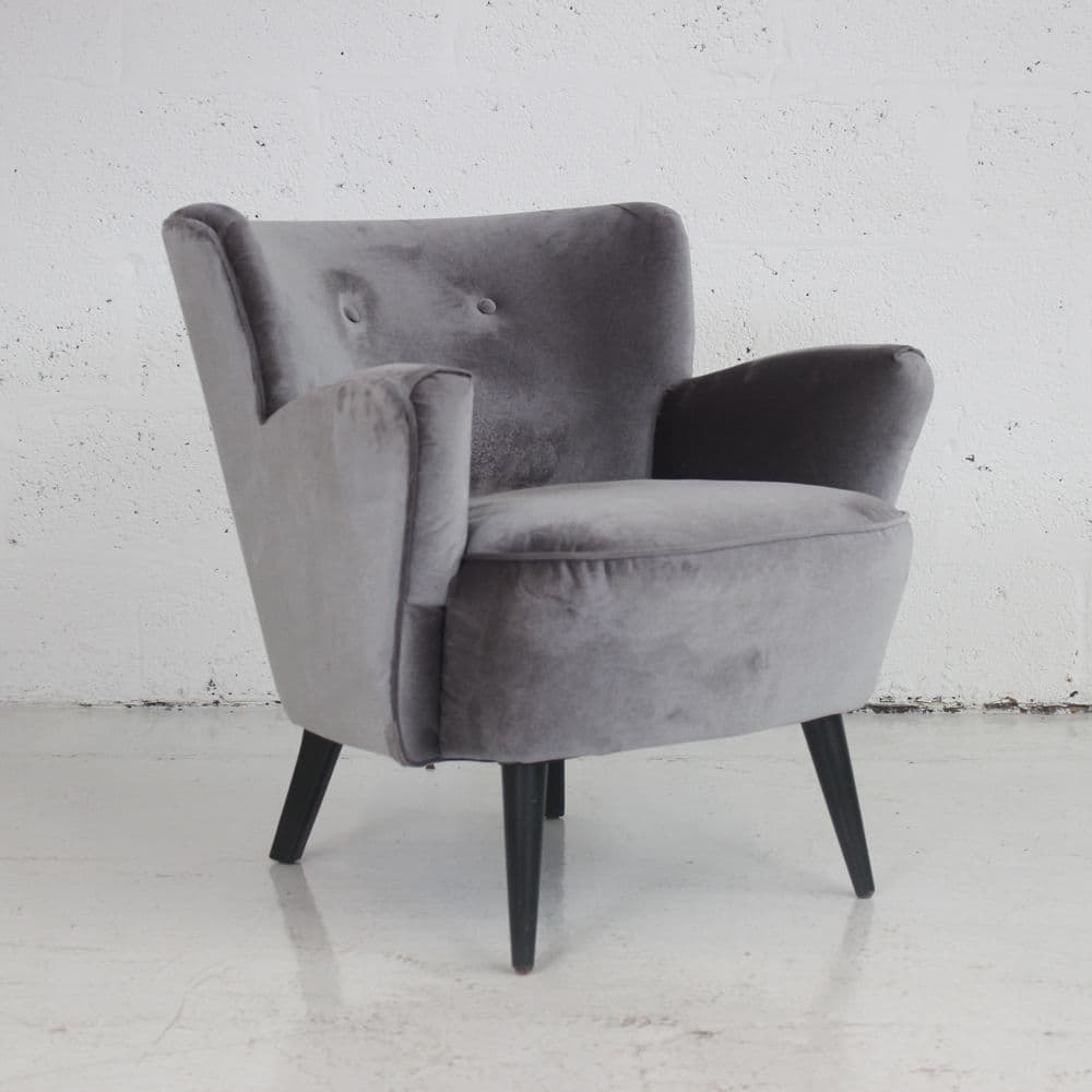 Suede Armchair grey armchair suede chair