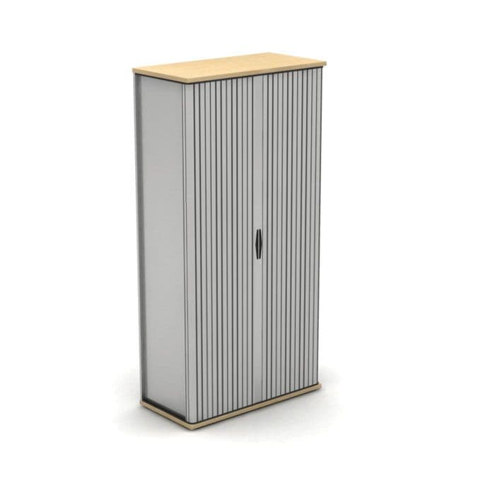 Tambour Storage Unit cupboard with sliding doors two door cupboard