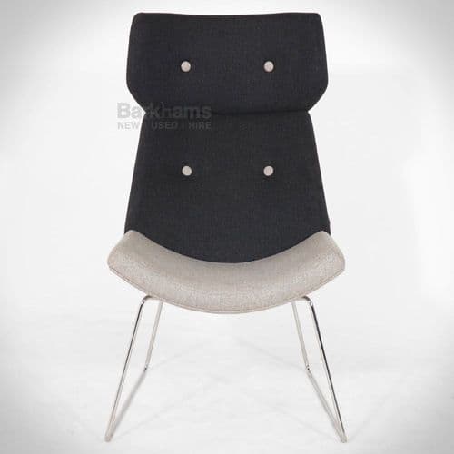 Verco Echo Chair High Back in White and Black