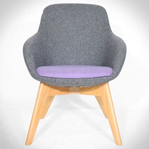 Verco Snug Chair - Grey Back and Purple Seat