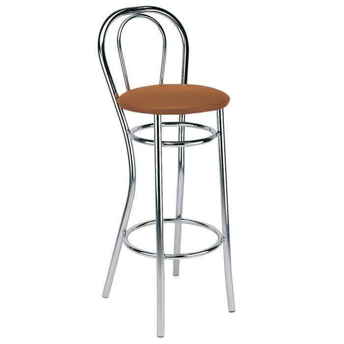 Vinyl Bar Stool with Aluminium, Black or Chrome Frame chrome bar