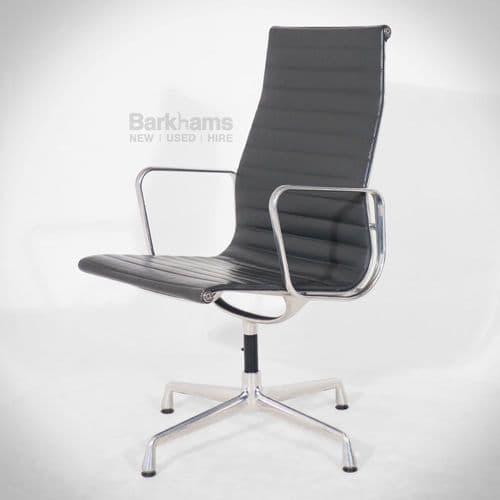 Vitra Eames EA112 Chair | Dark Grey Leather