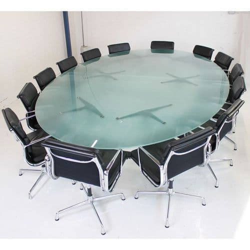 Vitra Eames Segmented Boardroom Table (Frosted Glass)