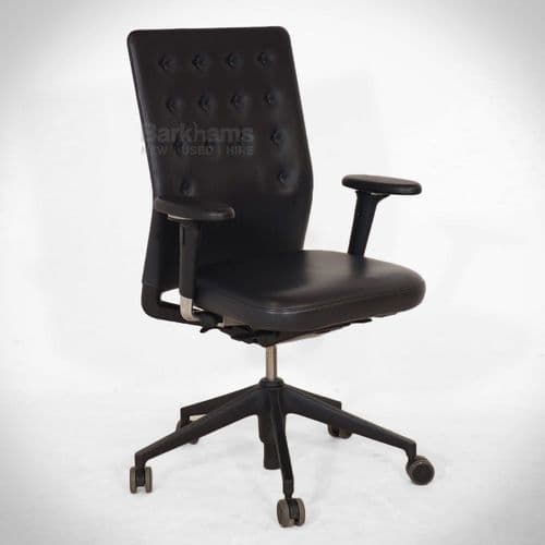Vitra ID Trim Office Chair | Asphalt Leather