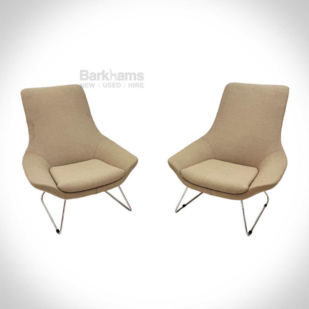 Walter Knoll Flow Armchair | Used Walter Knoll Reception Flow Chair | Used Knoll Furniture Refurbished | Flow Knoll Chair