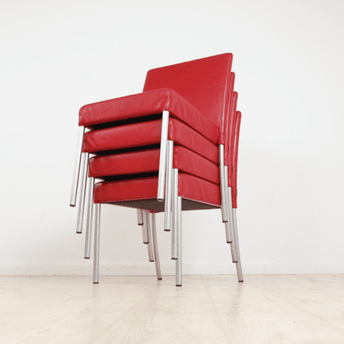 Walter Knoll Jason Lite Chair Designed by EOOS red dining chair red