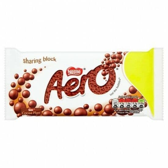 Aero Chocolate Original Large Bars 15 X 100g Full Case