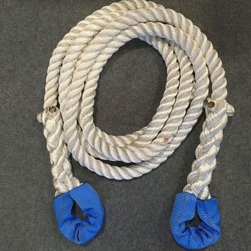 10mtr 24mm 3 Strand Nylon 12 Tonne Tow Rope / Recovery Rope