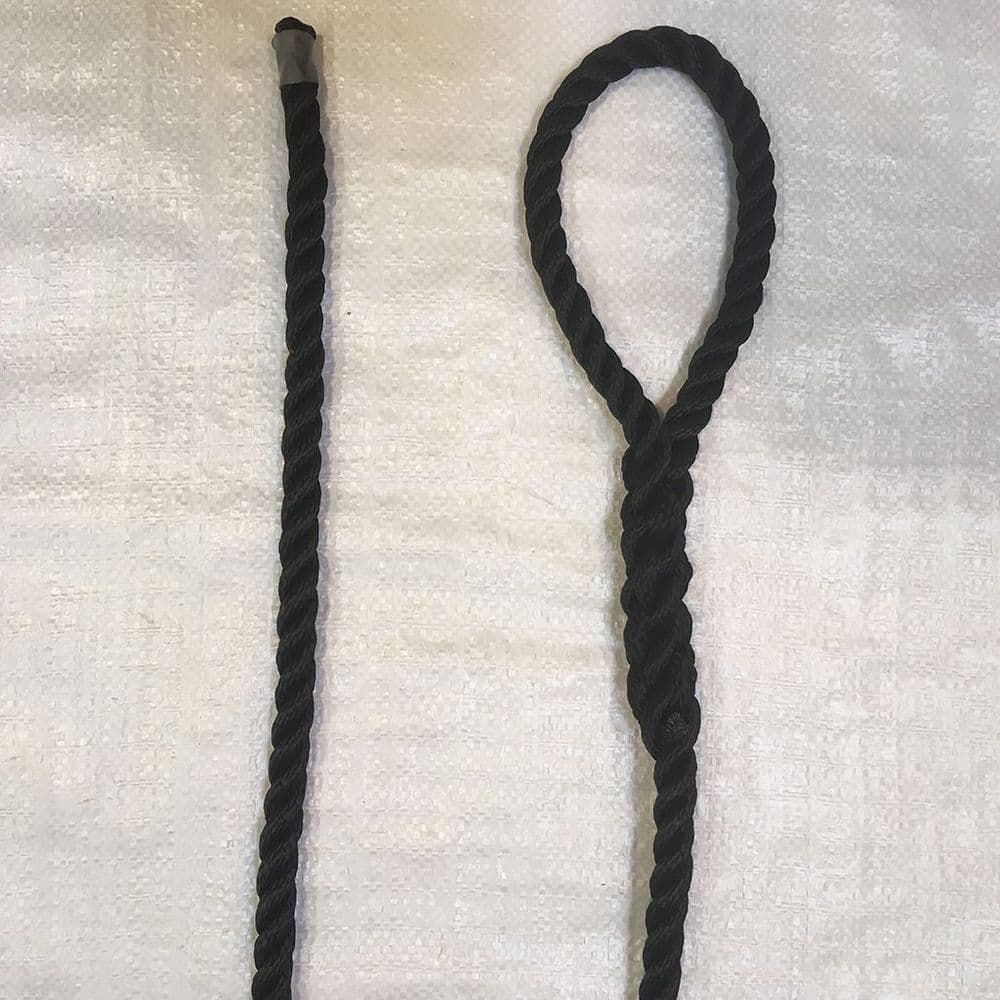 14mm Black Eye Splice & Rubber Whipping